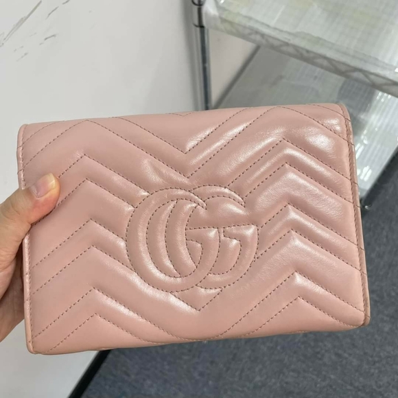 100% Authentic Gucci GG Marmont WOC Leather Shoulder Bag - Picture 2 of 14